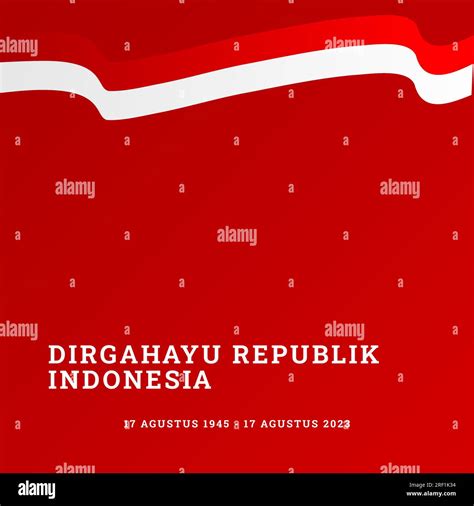 Indonesia Independence Day Background Greeting Banner Wallpaper With