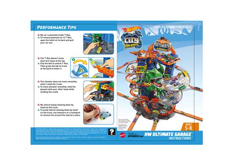 Hot Wheels Gjl City Ultimate Garage Instruction Sheet Manualzz