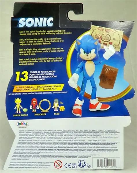 SONIC HEDGEHOG MOVIE 2: Modellino Sonic & Map & Ring Pouch 4" pollici ...