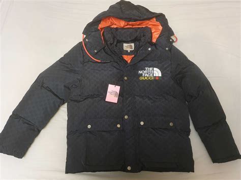 Nowa M Ska Kurtka Gucci The North Face Xl Czarna Kurtka Zimowa Gg Hit