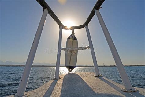 View Of The Sea From The Front Bow Spit Of A Small Boat Stock Image