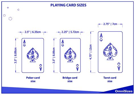 Playing Card Sizes Sizes Of Objects And Stuff