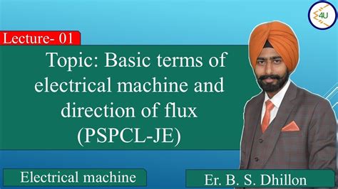 Lec 01 Basic Terms Of Electrical Machine And Direction Of Flux PSPCL