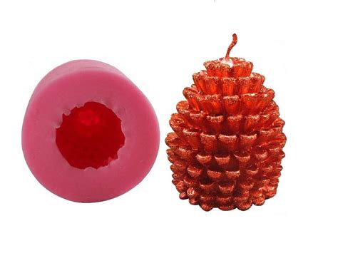 Christmas Pinecone Silicone Mold Pine Cone Candle Mold For Fondant Etsy