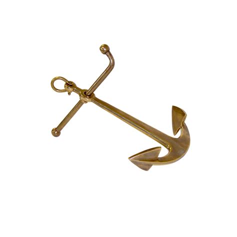 5″ Antiqued Brass Anchor Paperweight Coastal Tabletop Décor Madison Bay Company