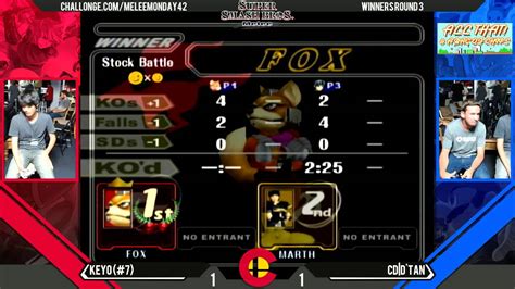 Mm42 Keyo Fox Vs Cddtan Marth Singles Wr3 Youtube