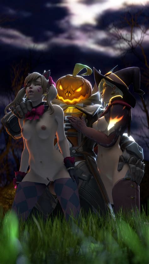 Rule 34 3d 4k Black Cat Dva Dva Exposed Breasts Exposed Nipples Exposed Pussy Halloween