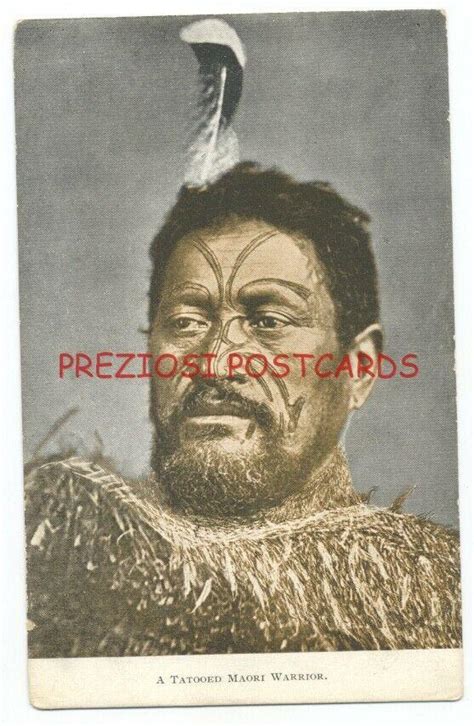 TATTOOED MAORI WARRIOR - Face TATTOO - New Zealand ca1908 | #1985986789