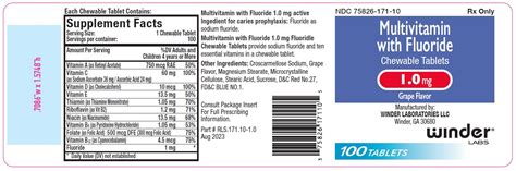 Multivitamin With Fluoride Chewable Tablets Package Insert