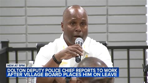 Dolton Deputy Police Chief Reports To Work One Day After Village Board