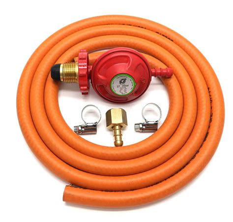 Igt 37Mbar Hand Wheel Propane Gas Regulator Hose Kit For Uk Outback