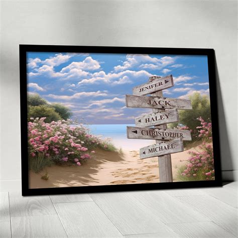 Personalized Street Sign Multi Name Custom Canvas Personalized Name Vintage Street Sign Canvas