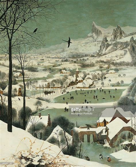 Hunters In The Snow Detail 1565 Pieter Bruegel The Elder