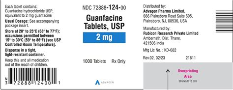 Guanfacine By Advagen Pharma Ltd Rubicon Research Private Limited