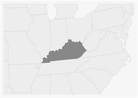 Map of USA with highlighted Kentucky state map 41060692 Vector Art at ...