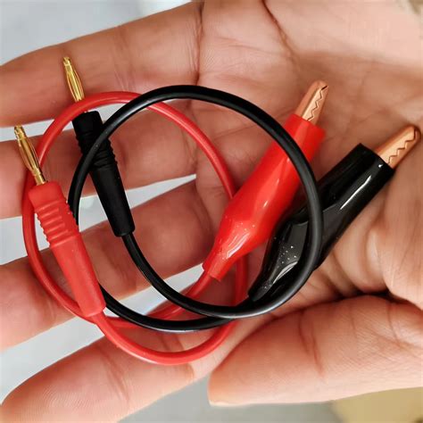 Jzdz 20cm 2pcs 2mm Small Banana Plug To Alligator Clip Test Lead Jumper Wire Electrical Testing