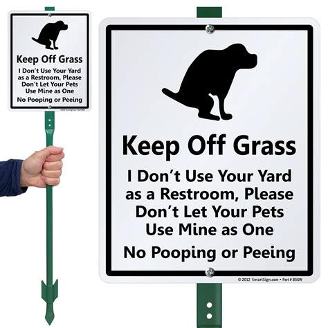 SmartSign Funny Keep off Grass Sign and Stake Kit | Wayfair