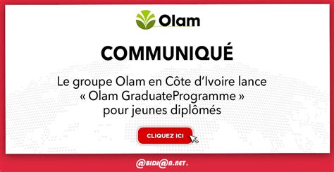 Communiqu Le Groupe Olam En C Te D Ivoire