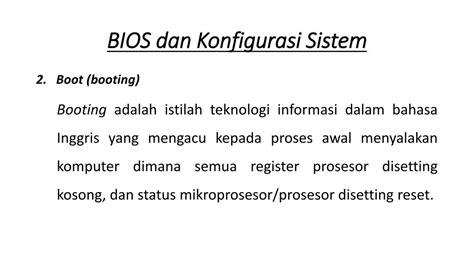 Ppt Bios And Konfigurasi Sistem Powerpoint Presentation Free Download Id6128697