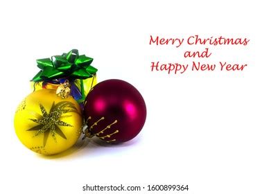 Christmas Balls Closeup Isolated On White Stock Photo 1600899361 ...