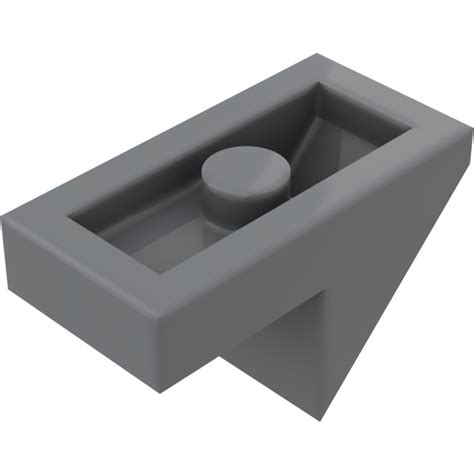 LEGO Dark Stone Gray Slope 1 X 2 45 With Plate 15672 92946