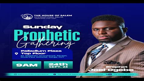 Sunday Prophetic Gathering Th September Prophet Joel