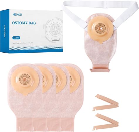 10 Pcs Colostomy Bags Ostomy Supplies One Piece Convex Ostomy Bags