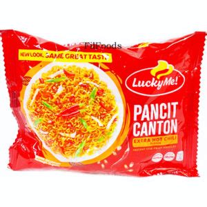 Lucky Me Pancit Canton Hot Chili 80g - FilFoods