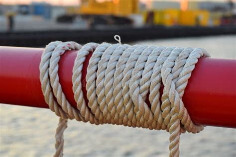 Rope On A Boat Stock Image Image Of Industry Boat 165264027