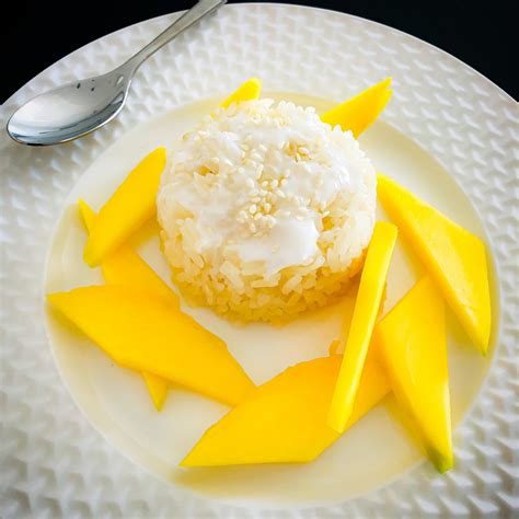 Khao Niao Mamuang Riz Gluant Au Lait De Coco Mangue Cuisiner Sans