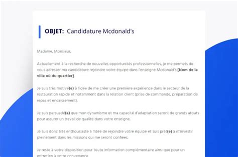 Lettre De Motivation Mcdonald S Exemple Et Conseils