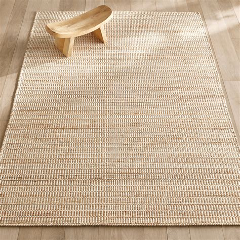 Tapis tissé main jute et laine ruleto Am Pm naturel La Redoute