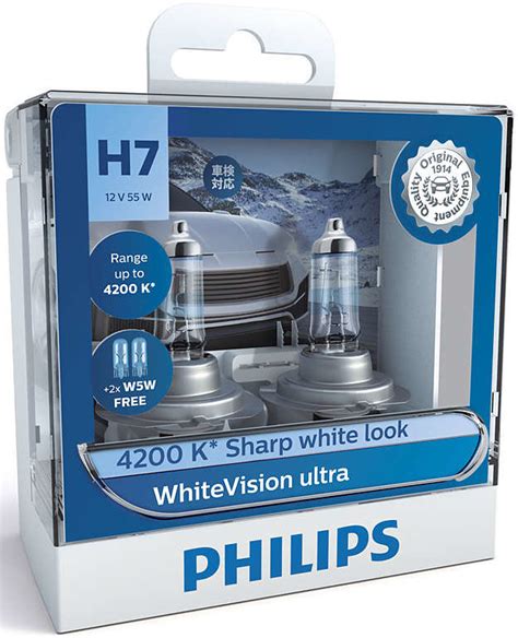 Halogenlampa PHILIPS WHITEVISION ULTRA 12V H7 55W 2X Trodo Se