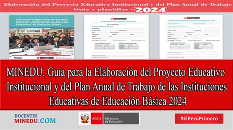 Minedu Guía Para La Elaboración Del Proyecto Educativo Institucional Y