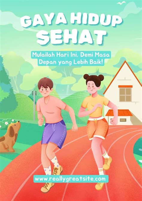 Halaman 3 Gratis Contoh Poster Kesehatan Informatif Canva