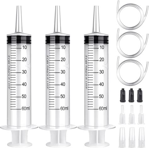 LDKJ 60ml Syringe Plastic Syringe With Tube And Connector Fluid Suction