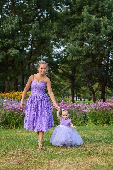 Mother Daughter Matching Dress Purple Tutu Dress Women Lace Etsy