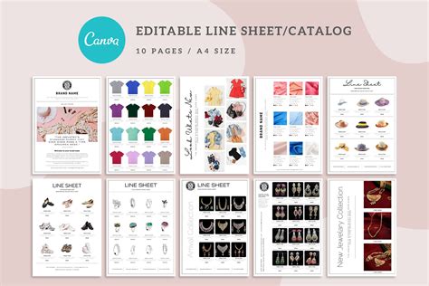 Wholesale Product Catalogline Sheet Template Minimal And Clean