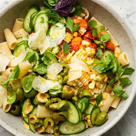 Summer Pasta Salad With Tomatoes And Parmesan Lindsey Eats