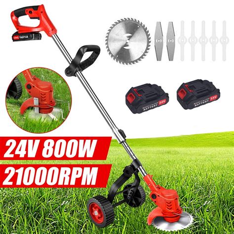 Paddsun Electric Weed Wacker Battery Powered 24v 2000mah Weed Wacker Cordless Edger Trimmer