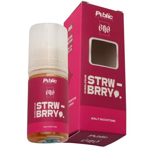 Liquid Eno Strawberry Bubblegum Salt Nic Ml By Public Distribution