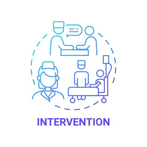 Intervention Blue Gradient Concept Icon Concept Guideline Pulmonary