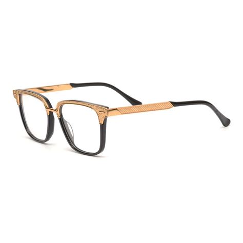 High End Square Acetate And Metal Conbination Optical Frames