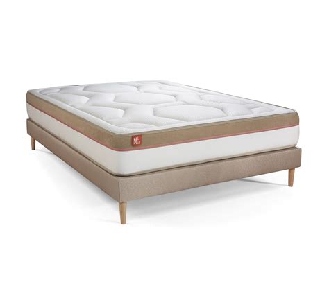 Ensemble Matelas Mousse X Sommier Kit Beige Avec Couette Et