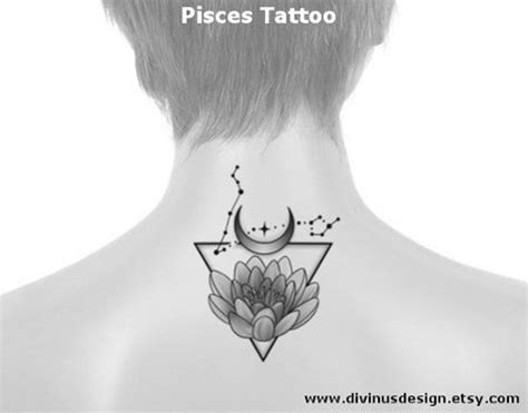 Pisces Horoscope Flower Tattoo Tattoo Design and Tattoo | Etsy Pisces ...