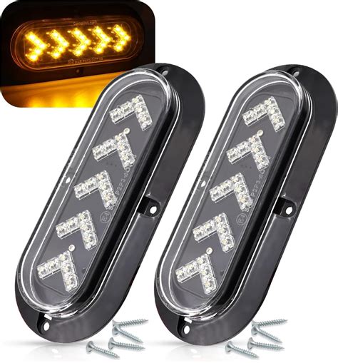 Amazon MADCATZ 2Pcs Oval Arrow 6 Inch Turn Signal Lights 25 LED