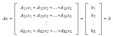 Systems of linear equations and matrices