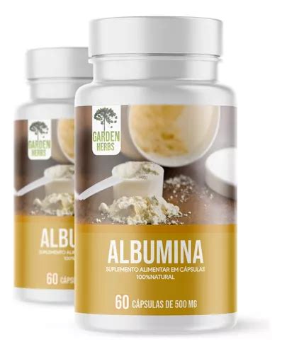 Albumina Natural Em C Psulas De Mg Frascos Parcelamento Sem