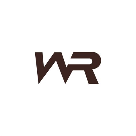 Initial Letter Wr Logo Or Rw Logo Vector Design Template