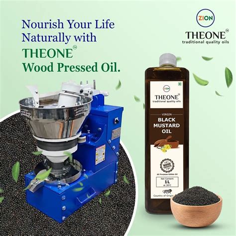 Theone Wood Pressed Black Mustard Oil L At Rs Litre In Mumbai